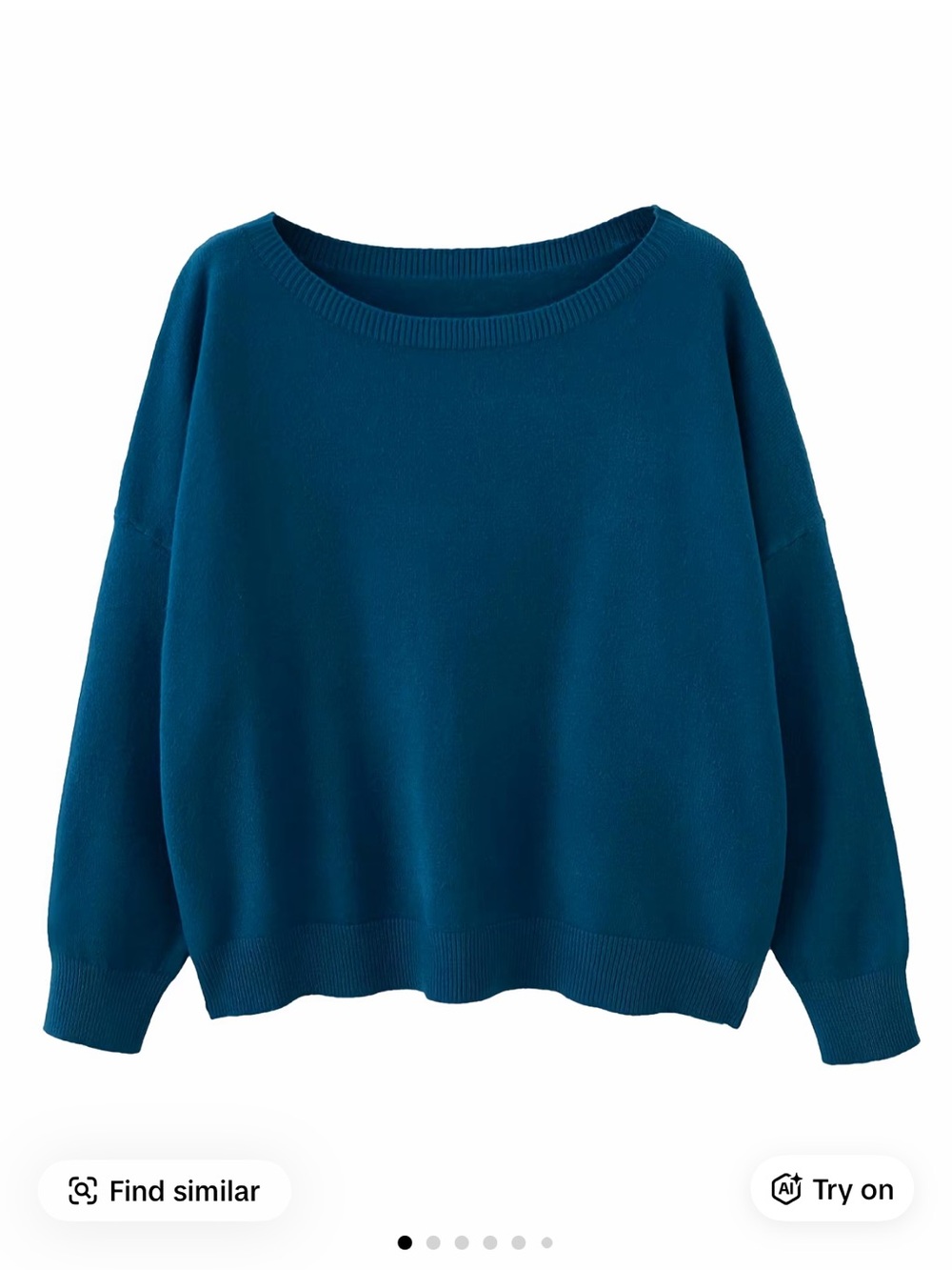 Classic Women's Crewneck Sweater in Teal